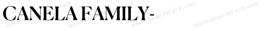 CANELA FAMILY字体转换